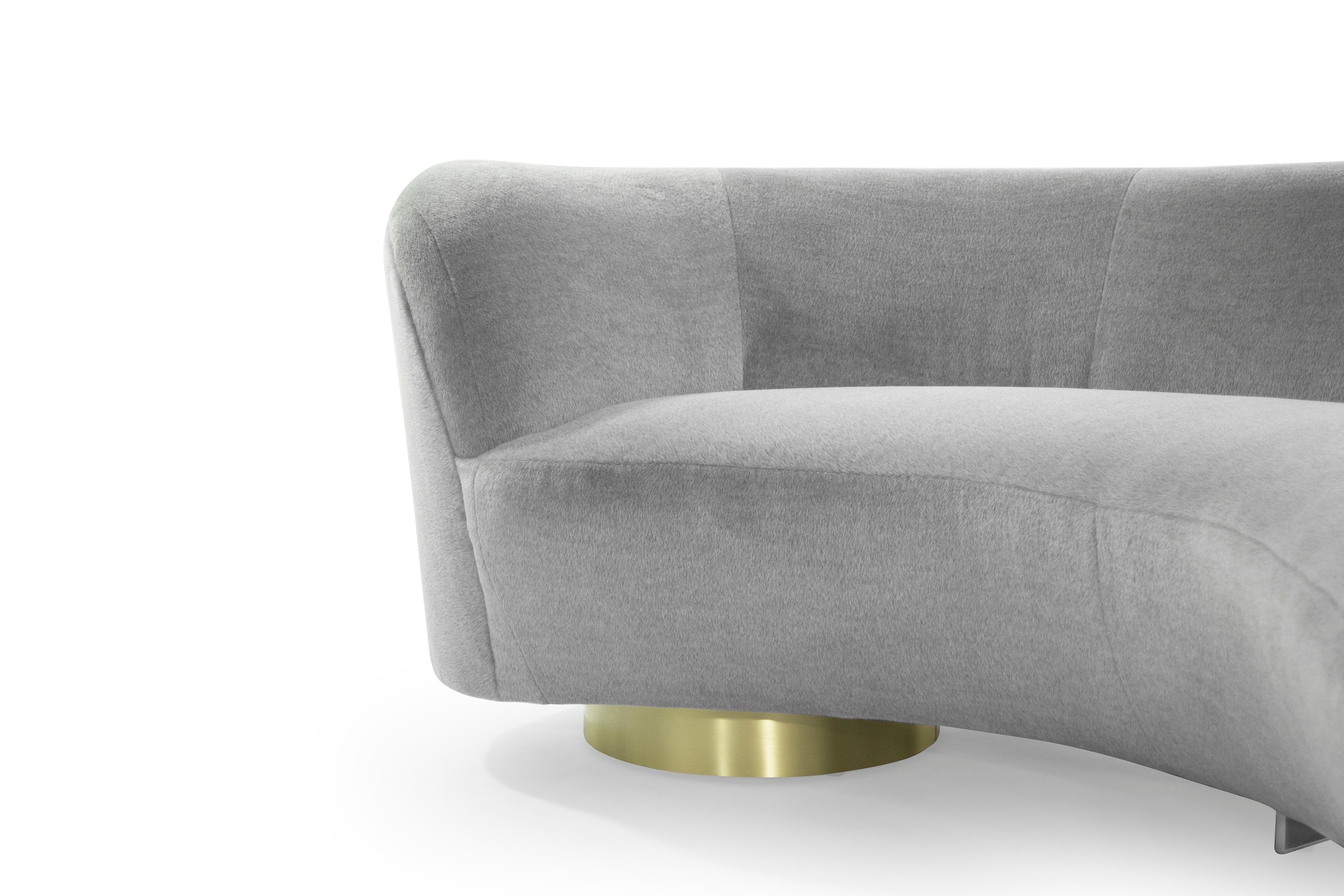 Serpentine Sofa by Vladimir Kagan in Grey Royal Alpaca 4