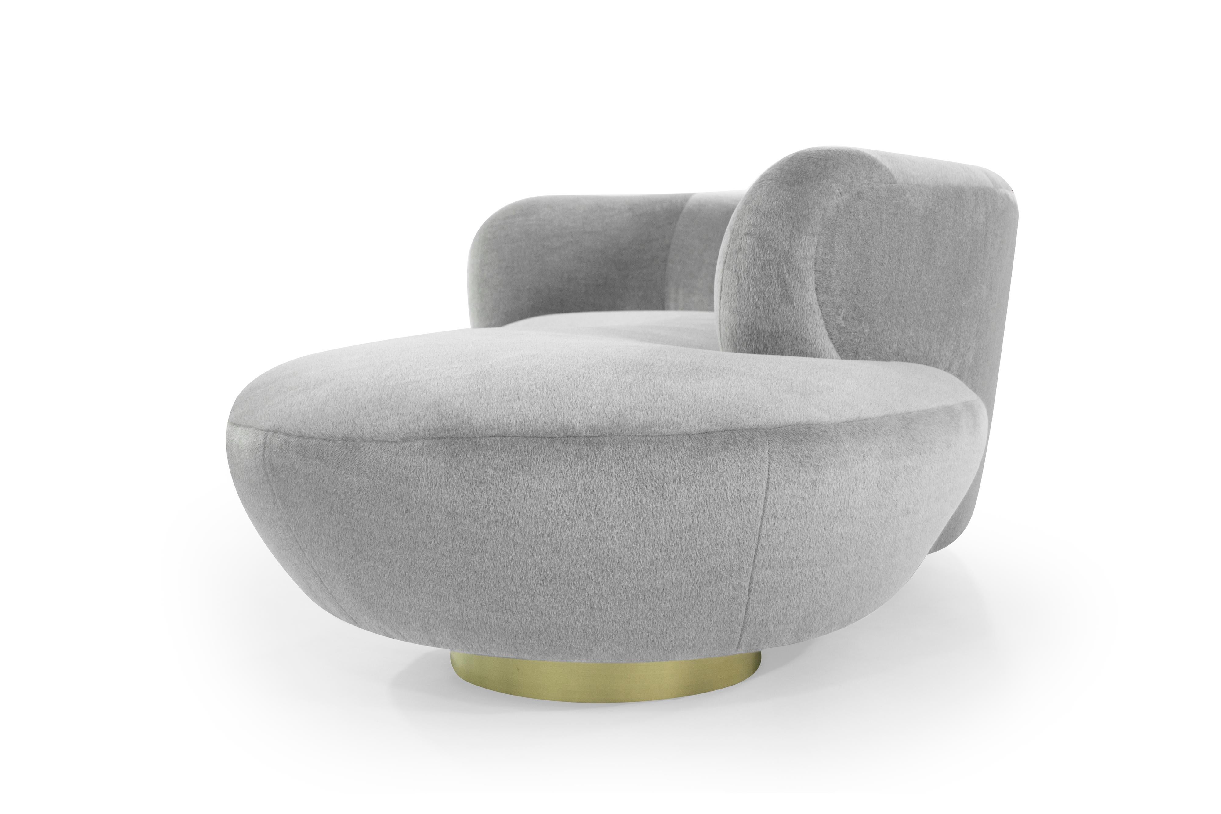 American Serpentine Sofa by Vladimir Kagan in Grey Royal Alpaca