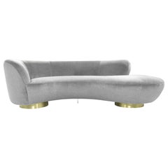 Serpentine Sofa by Vladimir Kagan in Grey Royal Alpaca
