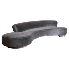 Serpentine Sofa by Vladimir Kagan in Mohair, Model 150BS, 2000s