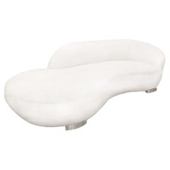Serpentine Style Sofa with Chrome Feet by Directional Furniture