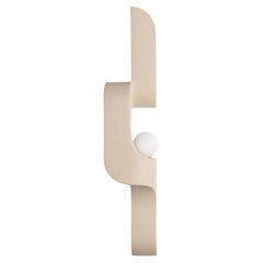 Serpentine Vertical Ceramic Wall Sconce by Farrah Sit - Single or Mirrored Pair