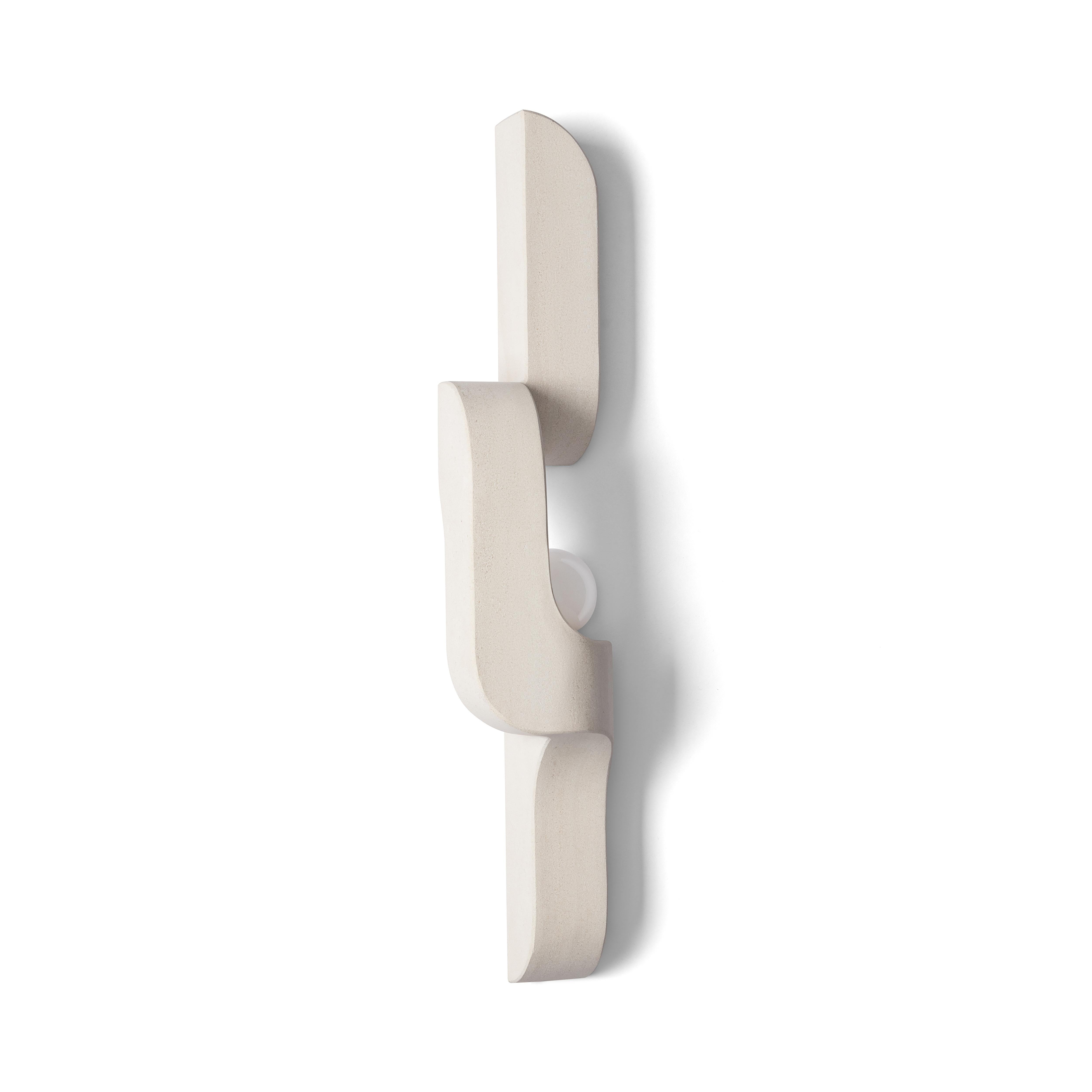 American Serpentine Vertical Stone Wall Sconce - Single For Sale