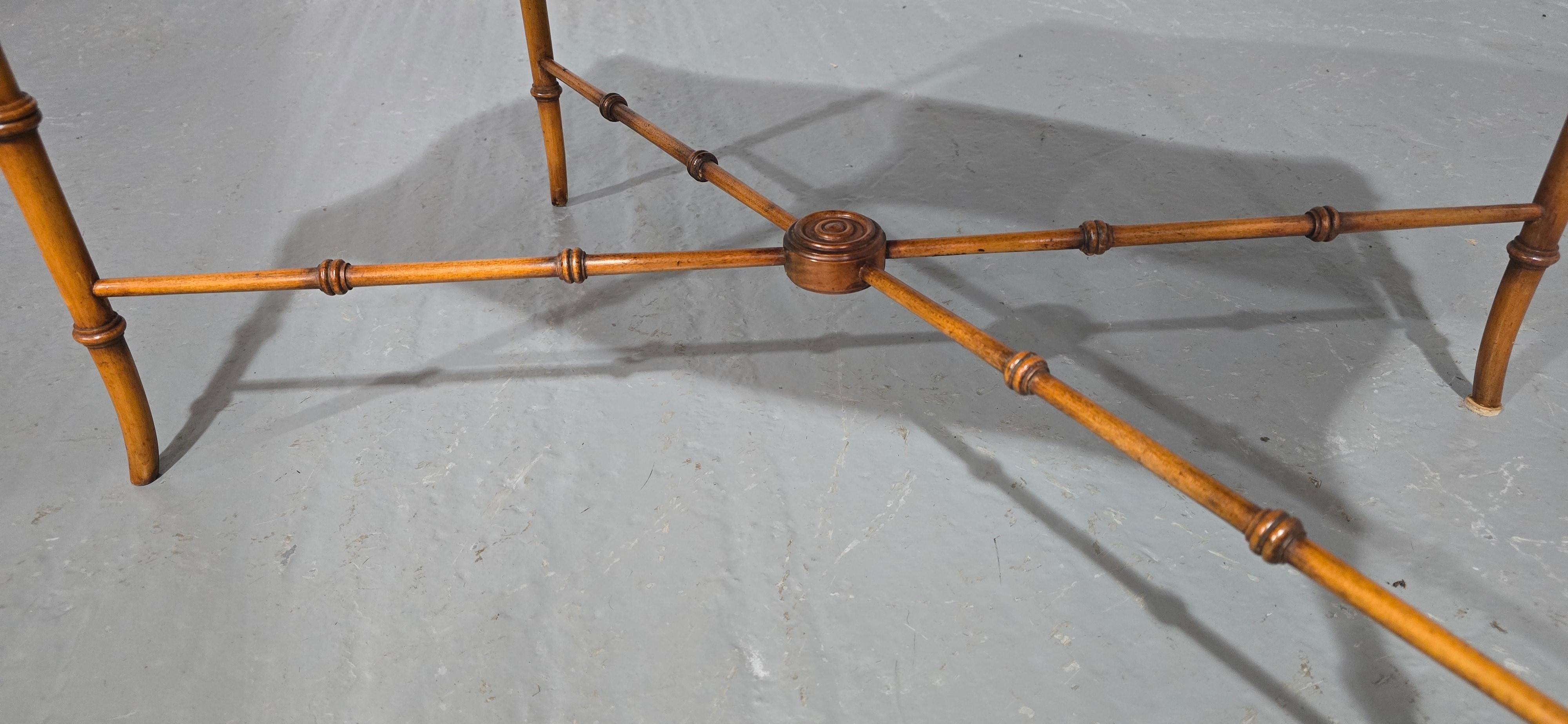 20th Century Serpentine Yew Wood Coffee Table For Sale