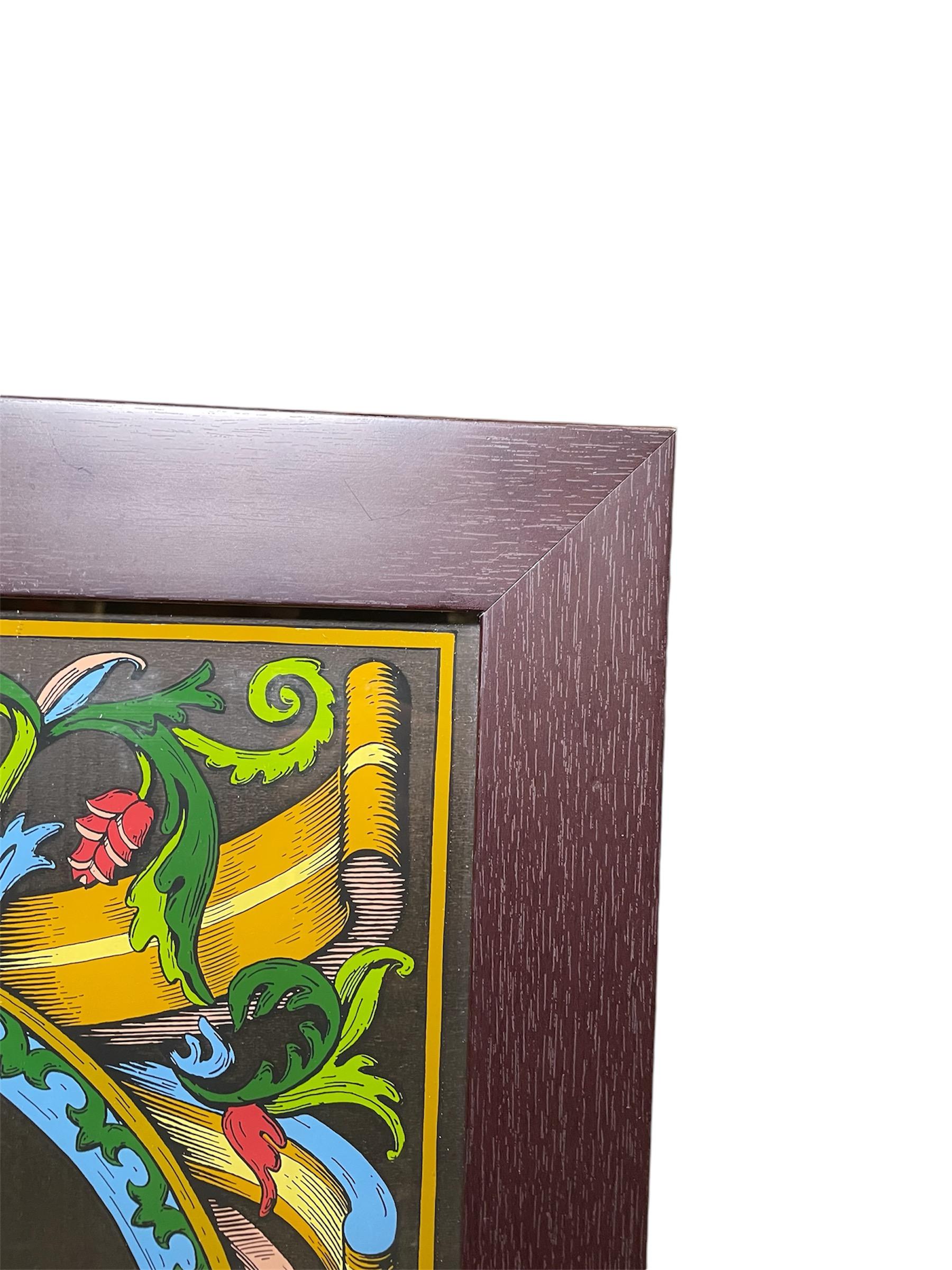 Polychromed Serralles Don Q Puerto Rican Rum Advertising Mirror Sign