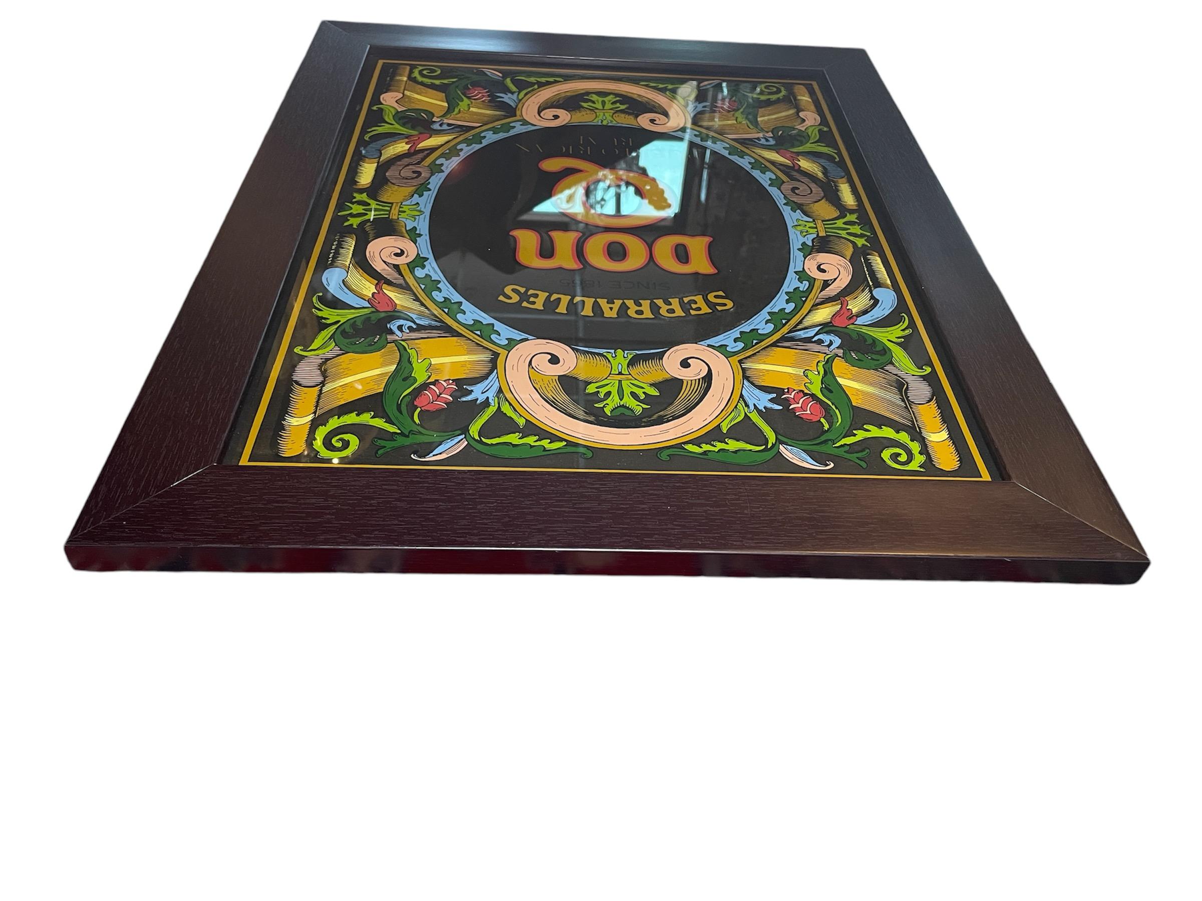 Serralles Don Q Puerto Rican Rum Advertising Mirror Sign In Good Condition In Guaynabo, PR