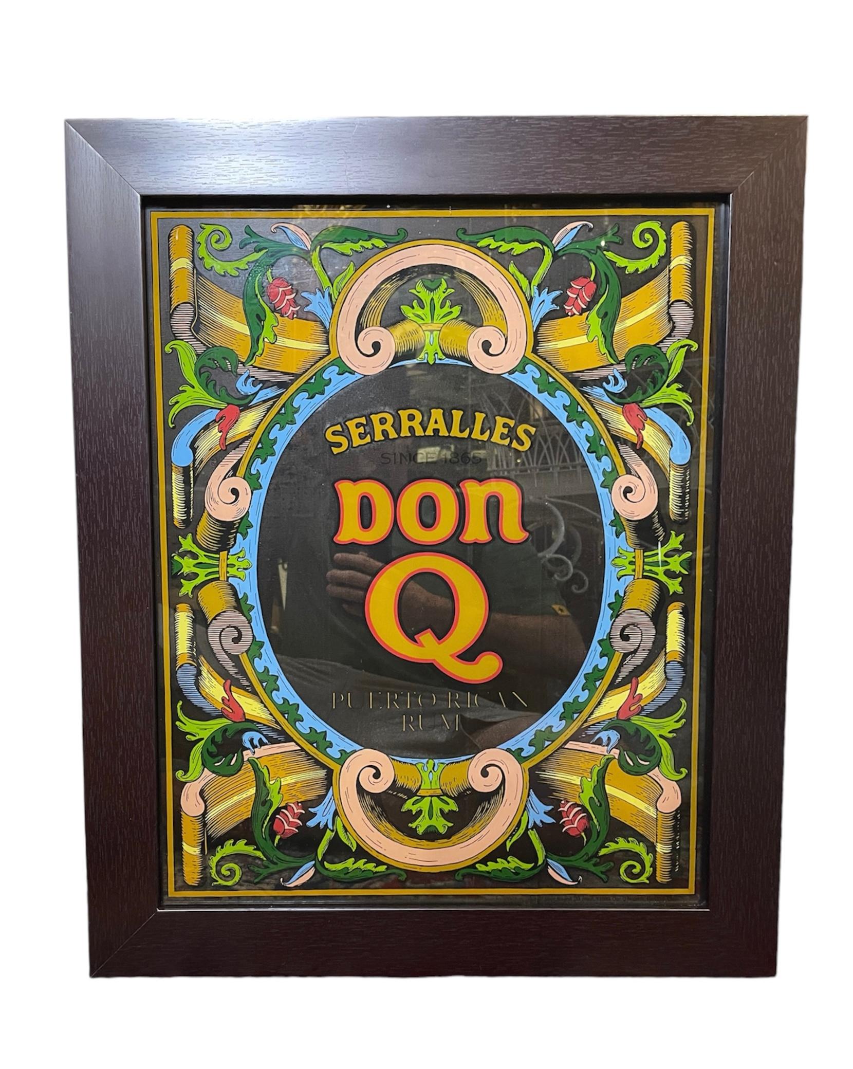 20th Century Serralles Don Q Puerto Rican Rum Advertising Mirror Sign