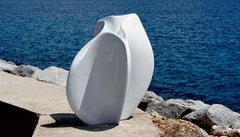 Serralunga Flow Planter Large, Glossy White Lacquer - Design Zaha Hadid