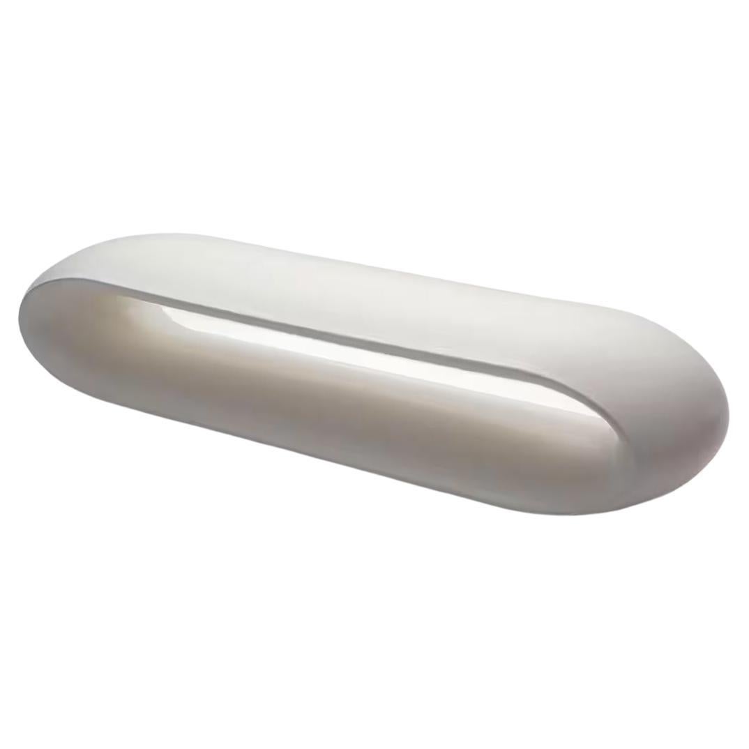 Serralunga Loop Bench, Matte White Polyethylene - Design Christophe Pillet