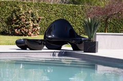 Serralunga Ripple Sofa, Glossy Black Lacquered - Design Zaha Hadid Architects