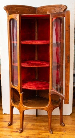 Serrurier Bovy Art Nouveau Corner Cabinet, c.1910