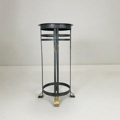 Serrurier-Bovy Metal and Brass Pedestal, circa 1900, Belgium.