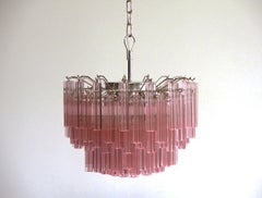 Sert 6 lampadari italiani realizzati da 107 Prismi di Cristallo Quadriedri, Murano