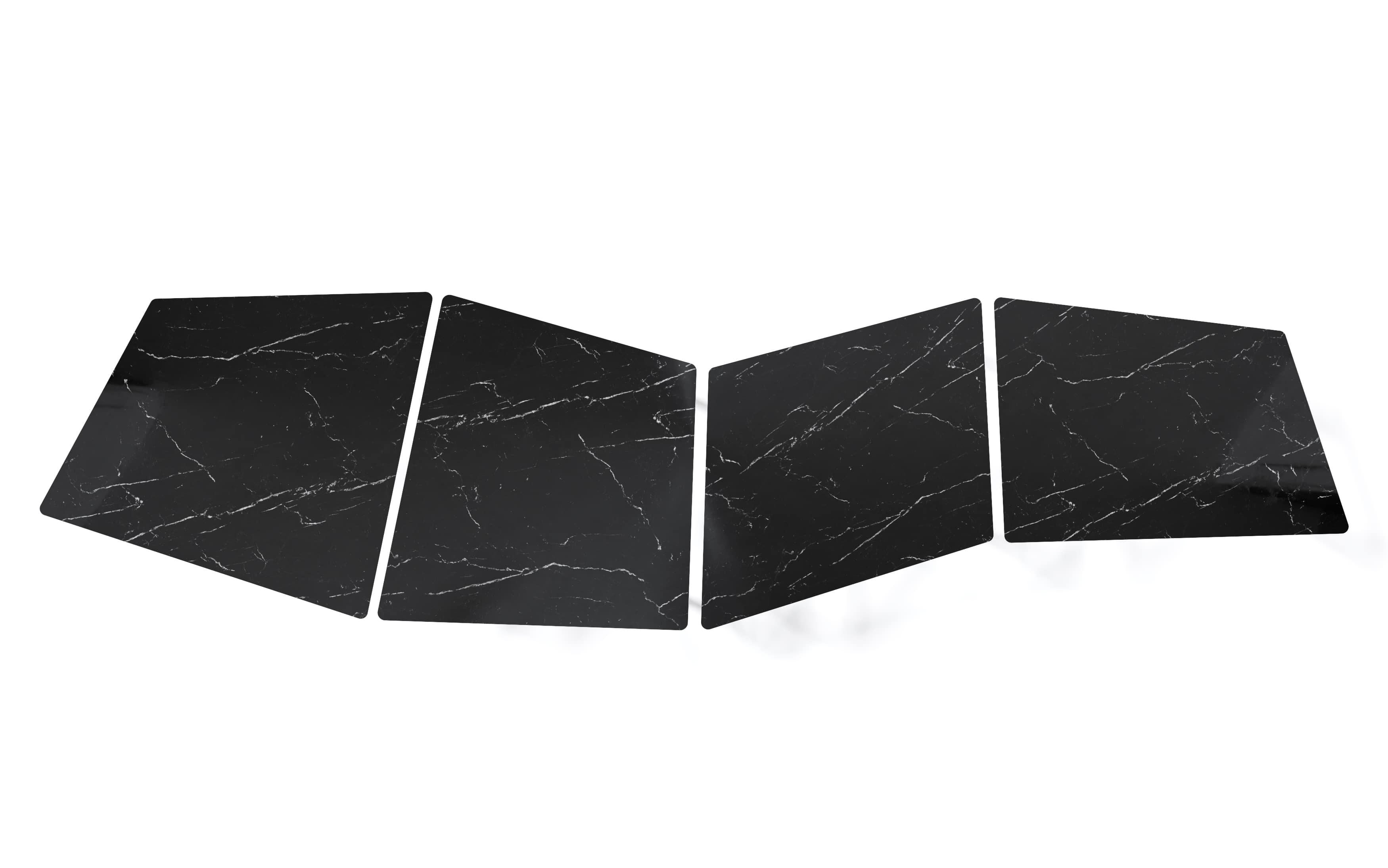 Portuguese Sertão Carrara and Nero Marquina Marble Dining Table by Tiago Curioni and Konus For Sale