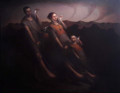 Sensible - Pintura al Óleo Figurativa Colores Marrón Rojo Naranja Negro Pálido