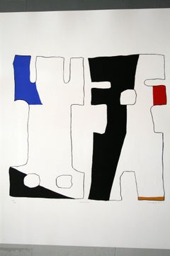 "SERTWISWABU" Original Bauhaus Artist Linocut Print, Signed Werner Graeff