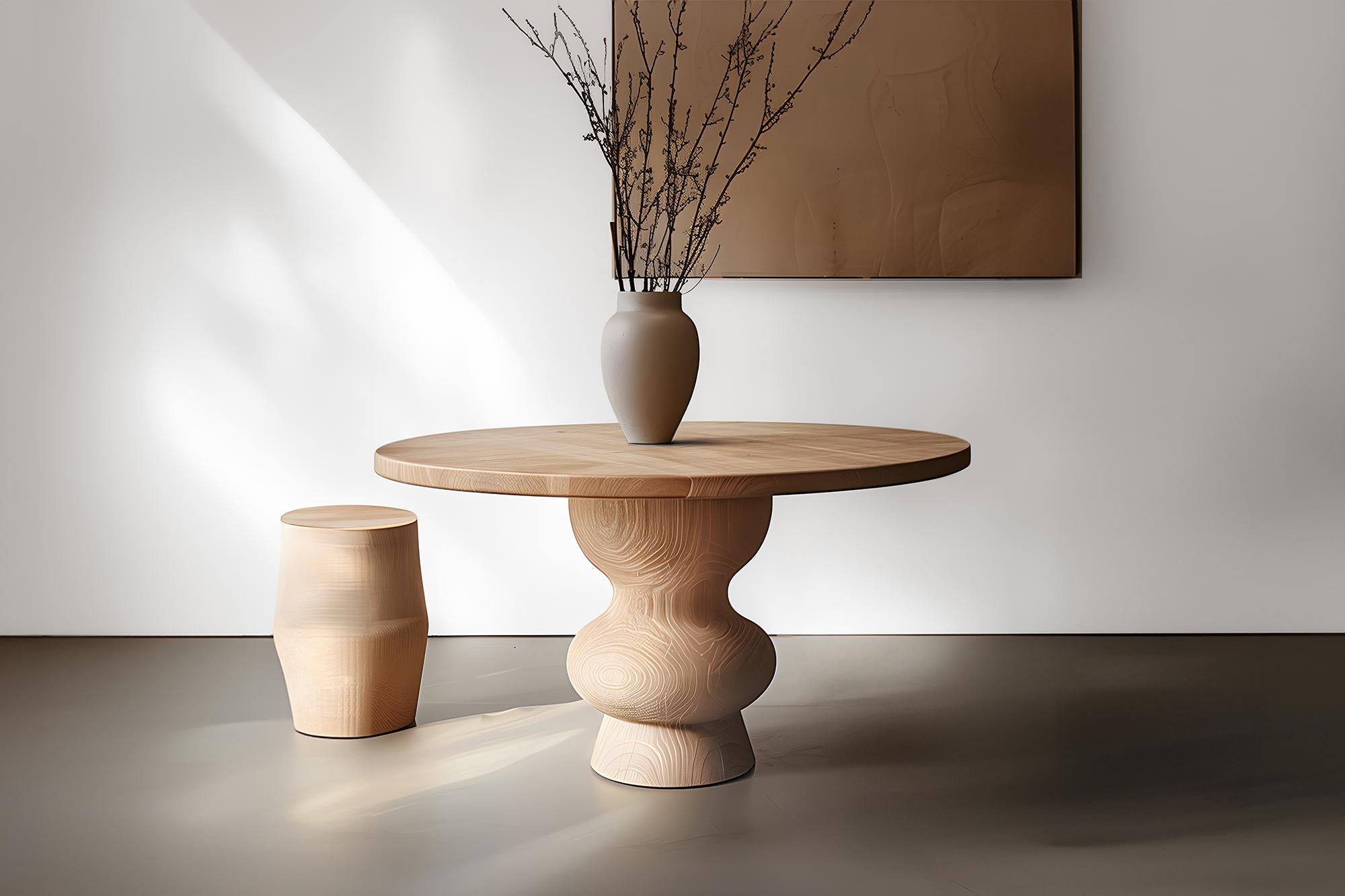 Modern Serve in Style with Socle Serving Tables, NONO's Solid Wood No13 For Sale