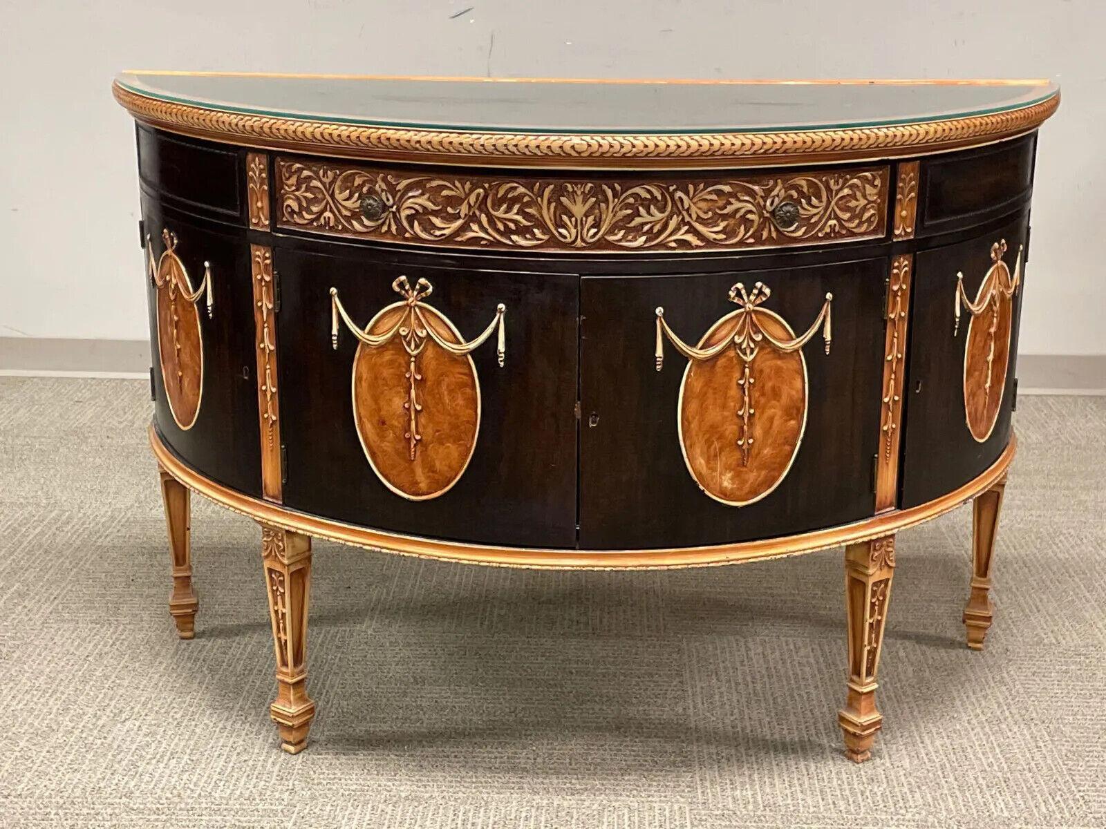 Charming Server, Demilune, Neo Classical Poly-Chrome and Mahogany, French Influence!!

Server, Demilune, Neo Classical Poly-Chrome and Mahogany, French Influence!!

This beautiful buffet server is a stunning piece of furniture that will add elegance