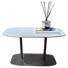 Servetto Senna coffee table, metal frame, marble top