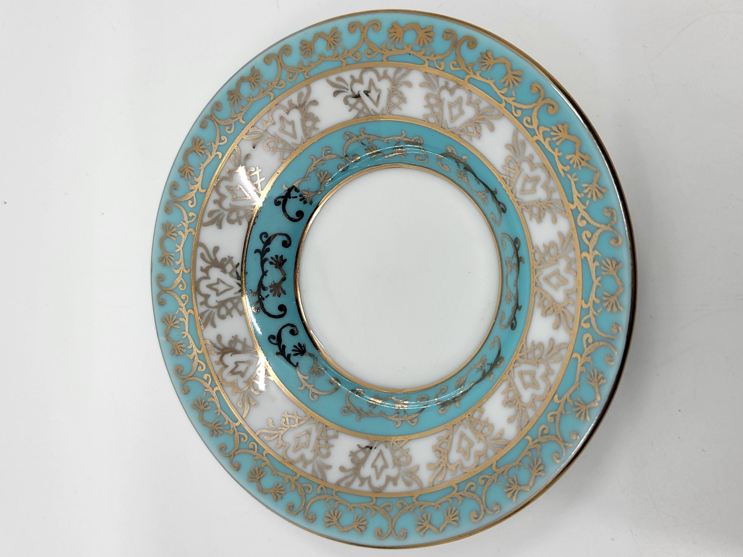 Service à café  Kahla GDR en porcelaine décor à l'or fin (12 pièces) en vente 3