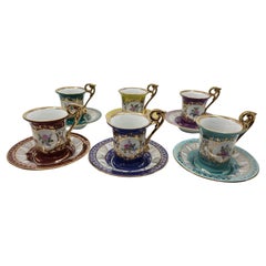 Bedienung im Café  Kahla GDR en porcelaine décor à l'or fin (12 pièces)