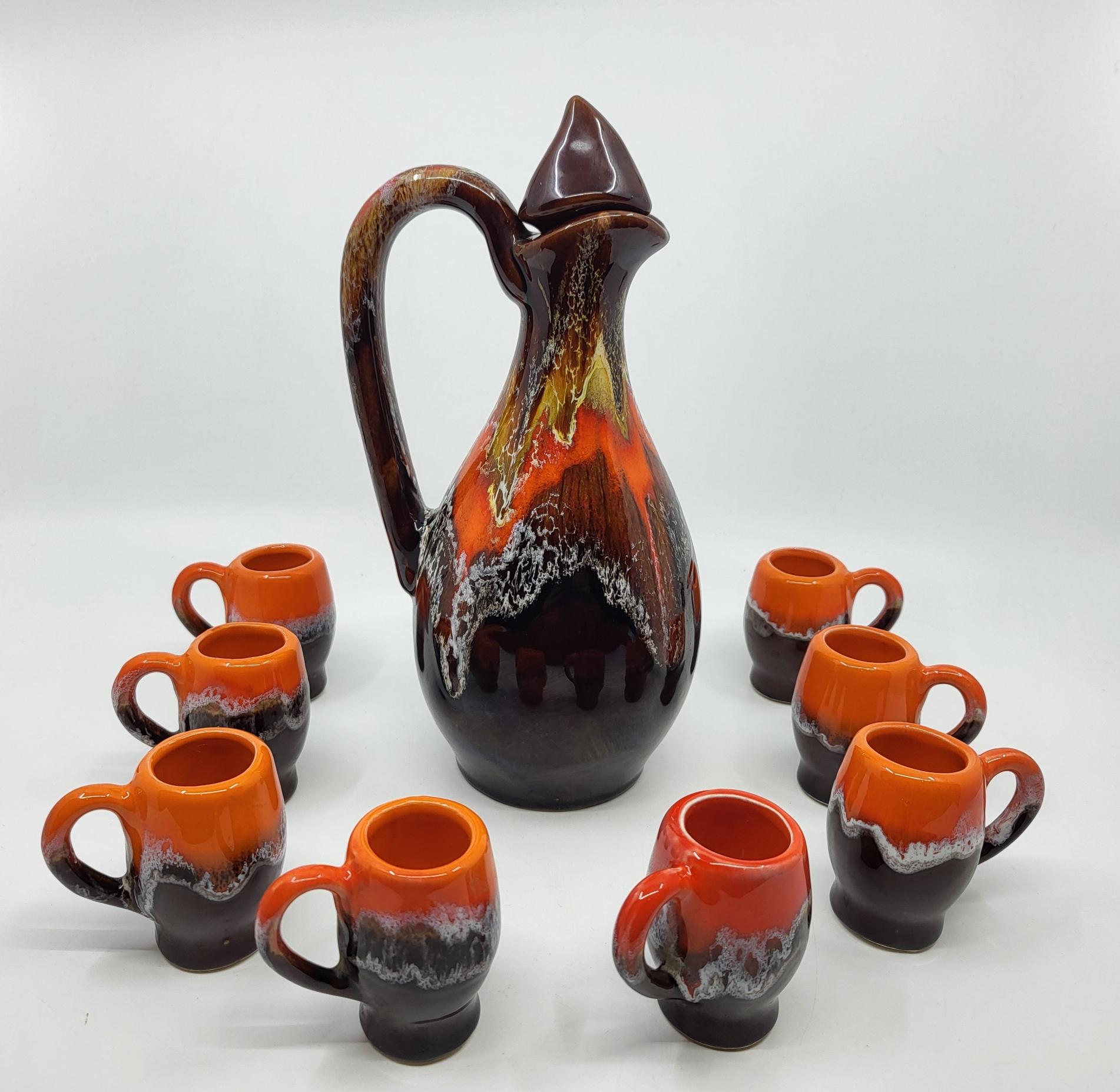 Servizio al caffè Vallauris en céramique Francaise Côte-d'Azur Circa 1960 (set 9) in vendita 6