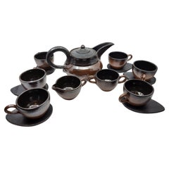 Service à thé Vally Wieselthier par Wiener Werkstätte en grès Austria Art déco