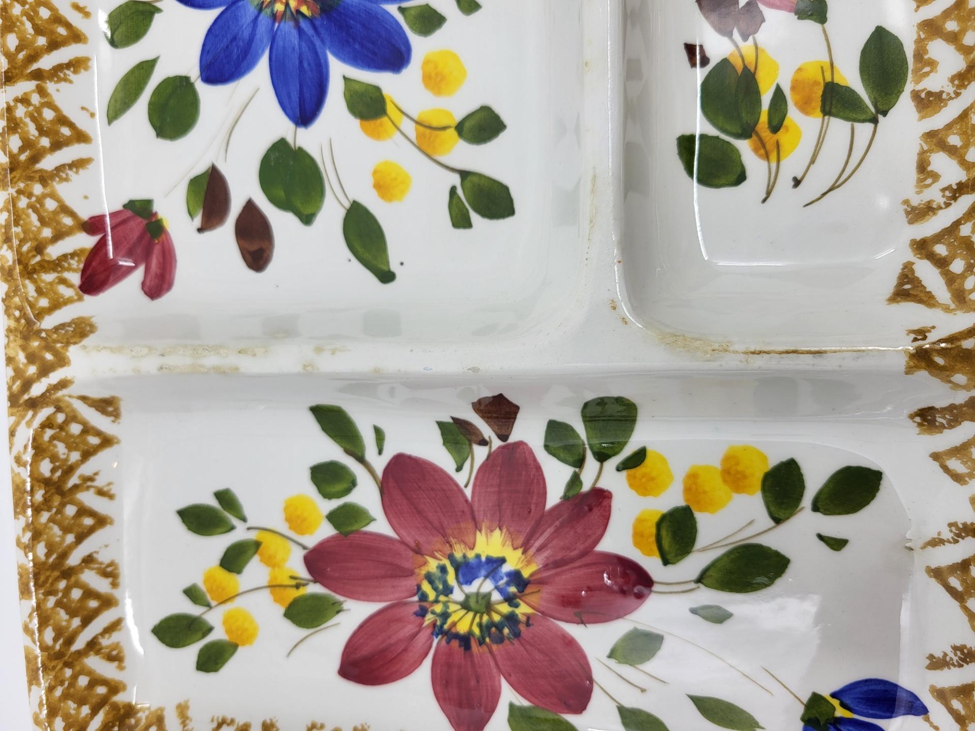 Service assiette et plats signé Made Italy en faïence  1970 By Vintage (lot de 12) en vente 1