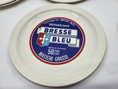 Service assiettes à Fromages Saint Amand en faïence Francaise (set de 6)) 1970