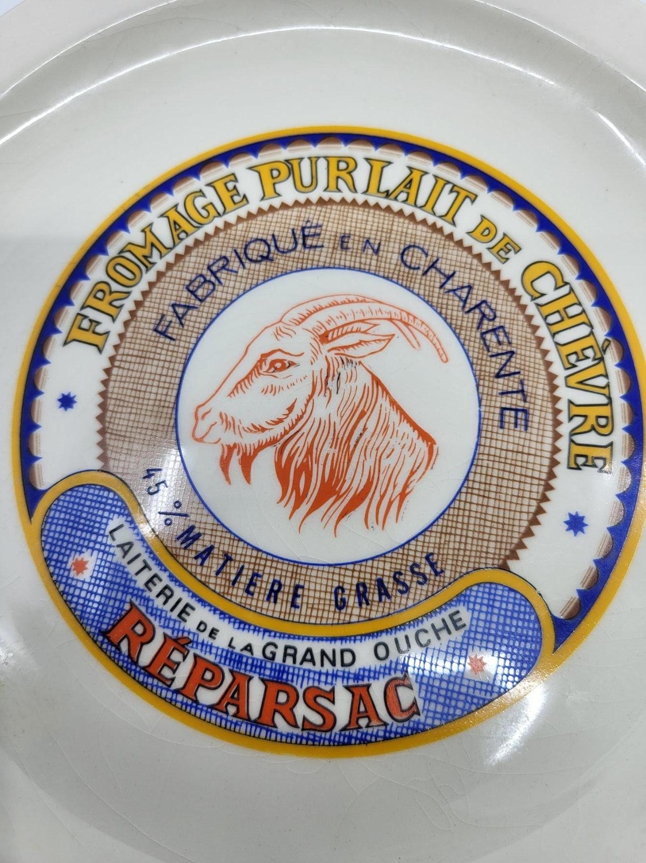 Service assiettes à Fromages Saint Amand en faïence Francaise (set de 6) en vente 3