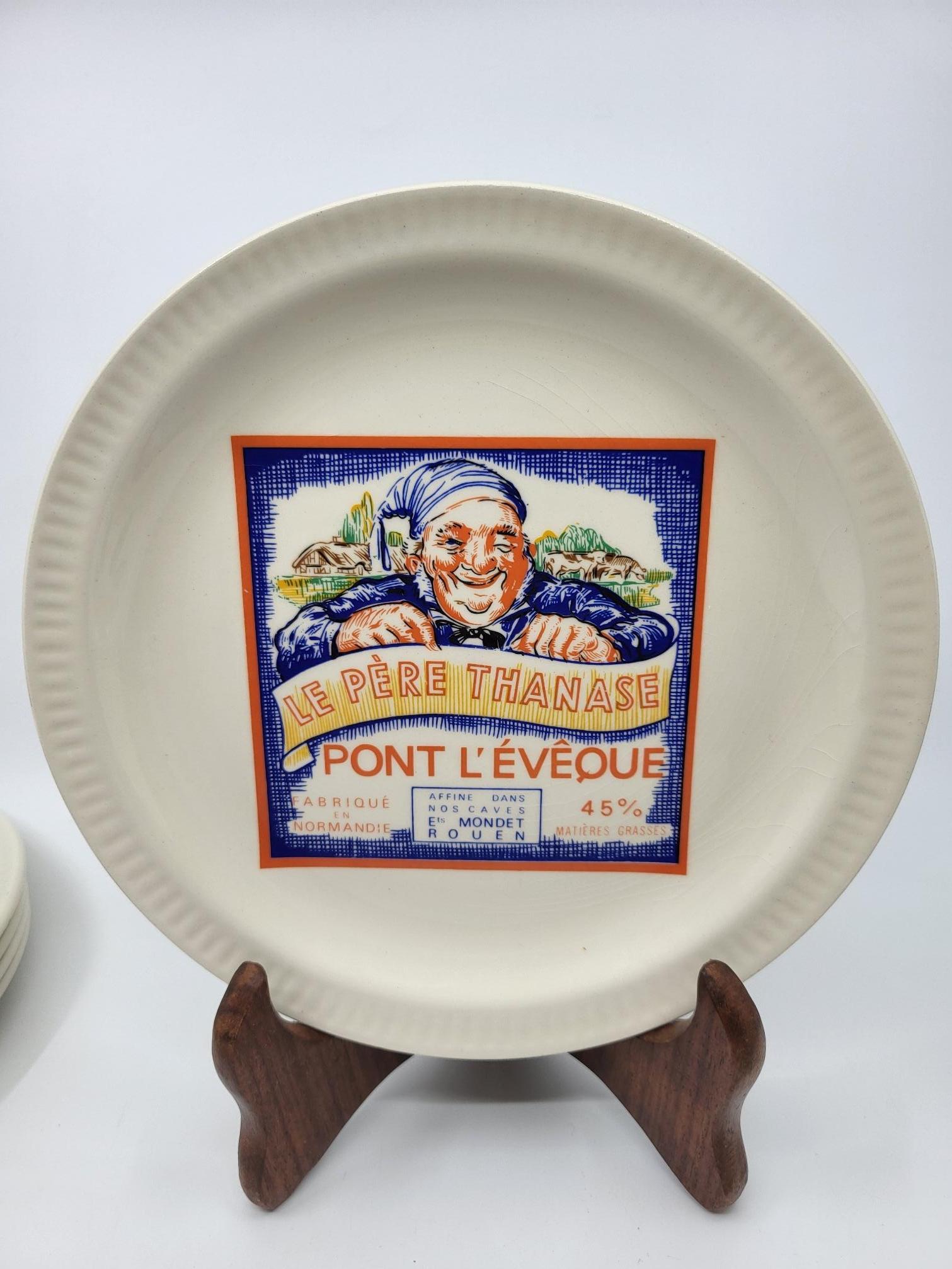 Provincial français Service assiettes à Fromages Saint Amand en faïence Francaise (set de 6) en vente