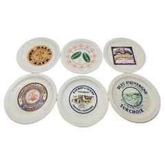 Service assiettes à Fromages Saint Amand en faïence Francaise (Satz von 6)
