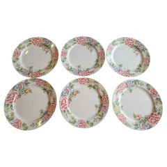 Service Assiettes Rose Garden Atelier d'Art de Showa Japon (Lot de 6)