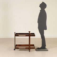 Service Cart for Poggi Rosewood CR-20 Design Vintage, Italy, 1960s