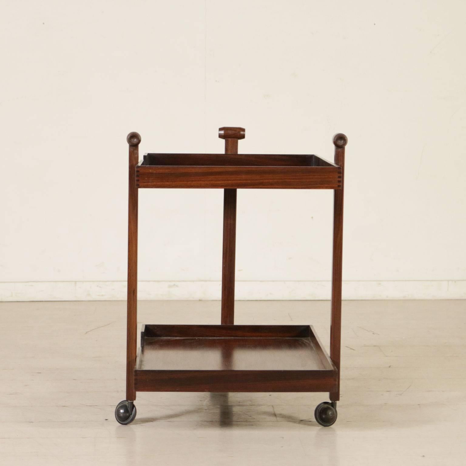 Service Cart for Poggi Rosewood CR-20 Design Vintage, Italy, 1960s 2