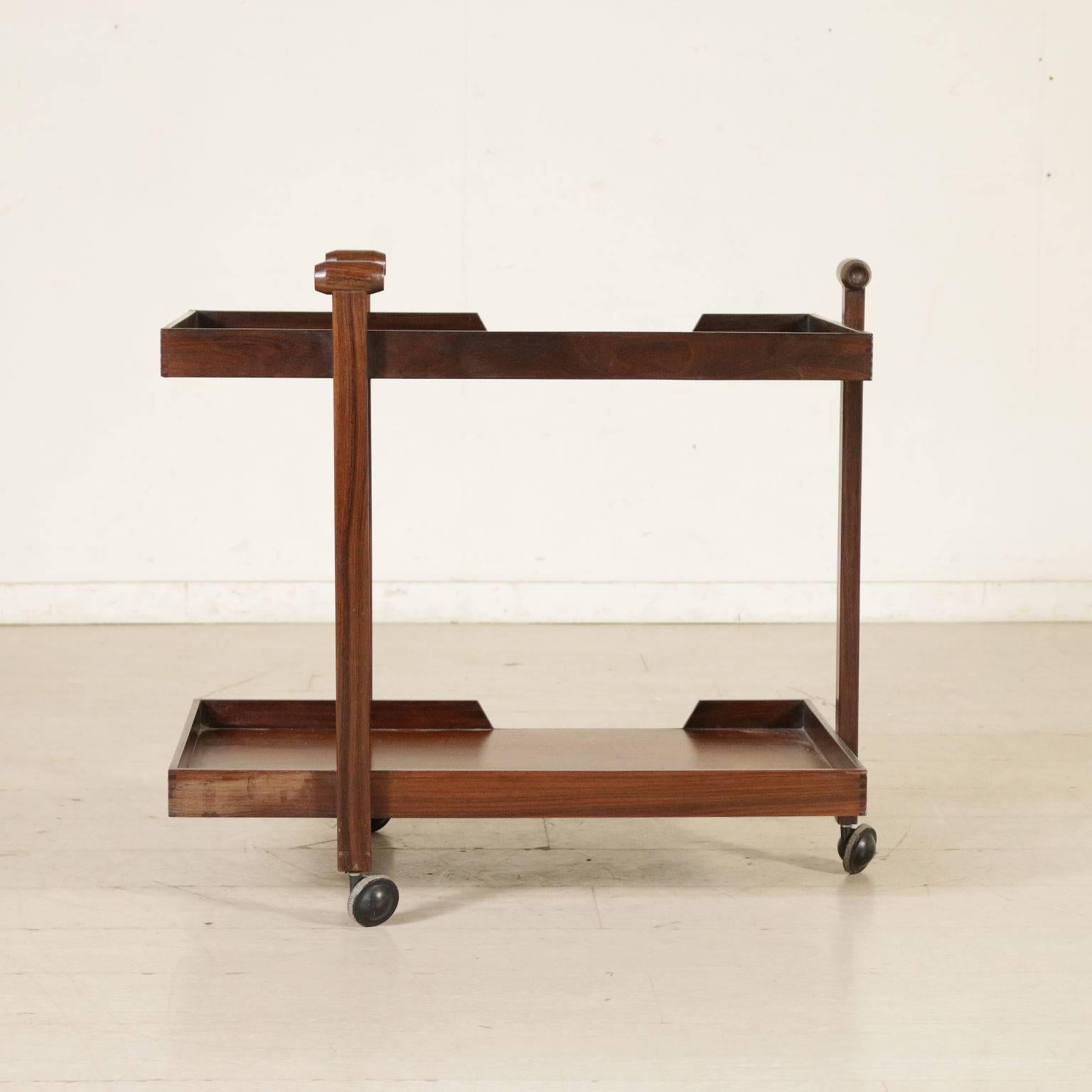 Service Cart for Poggi Rosewood CR-20 Design Vintage, Italy, 1960s 3
