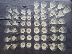 Service de verres Saint Louis en cristal modèle "Tarn" France 1950 ( lot de 51 )