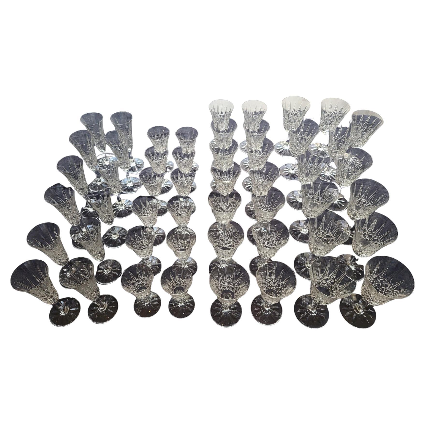 Service de verres Saint Louis en cristal modèle "Tarn" France 1950 ( lot de 51 )