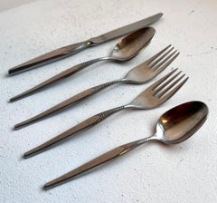 Service for 8, Modern Silverware Set by Everbrite, Japan, 1960's
