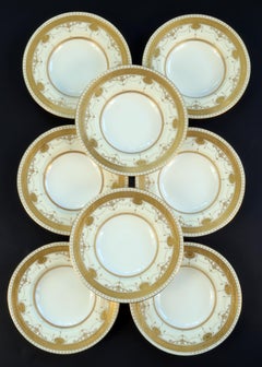 Service for 8 of Antique Minton for Tiffany Medallion Plates