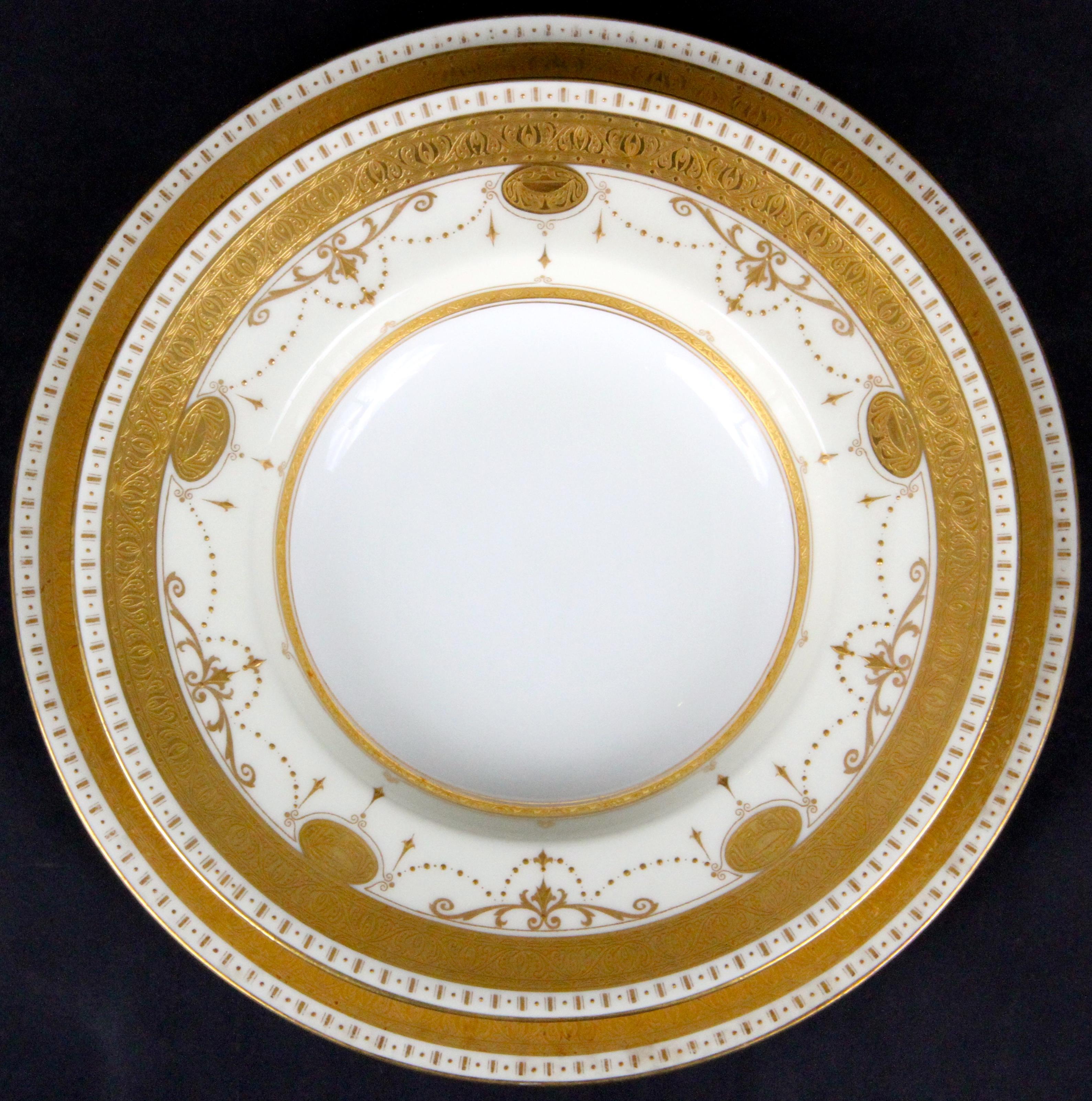 Service for 8 of Antique Minton for Tiffany Medallion Plates For Sale 1