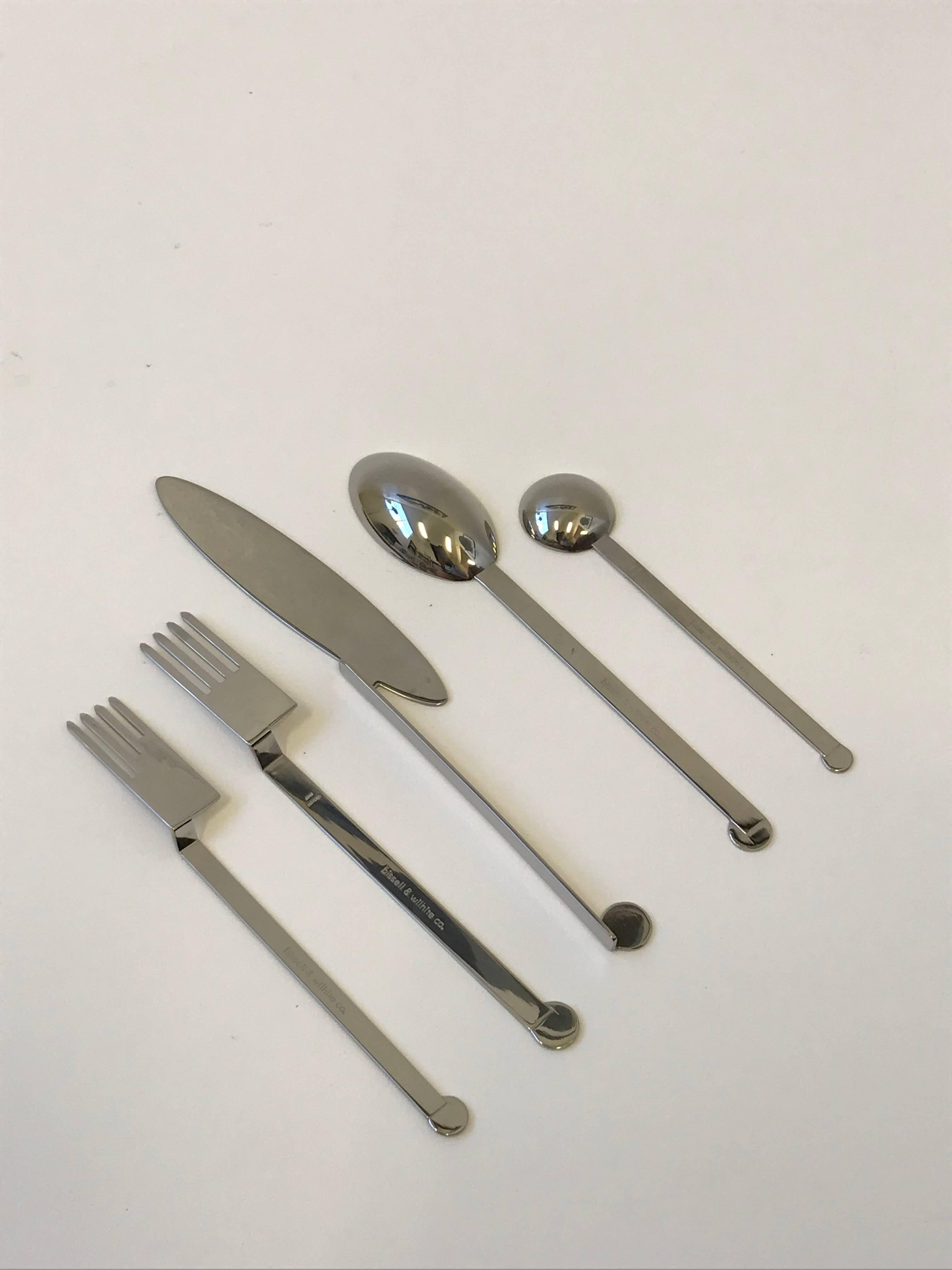 Polished Service for Eight Memphis Five-Piece Place Setting by Bissell and Wilhite Co.