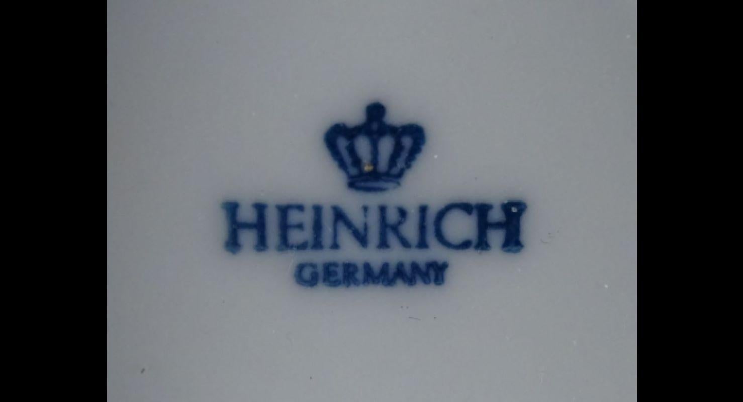 Servicio H&C Heinrich Alemania en porcelana blanca y naranja Alemania 1970 (73p) en venta 13