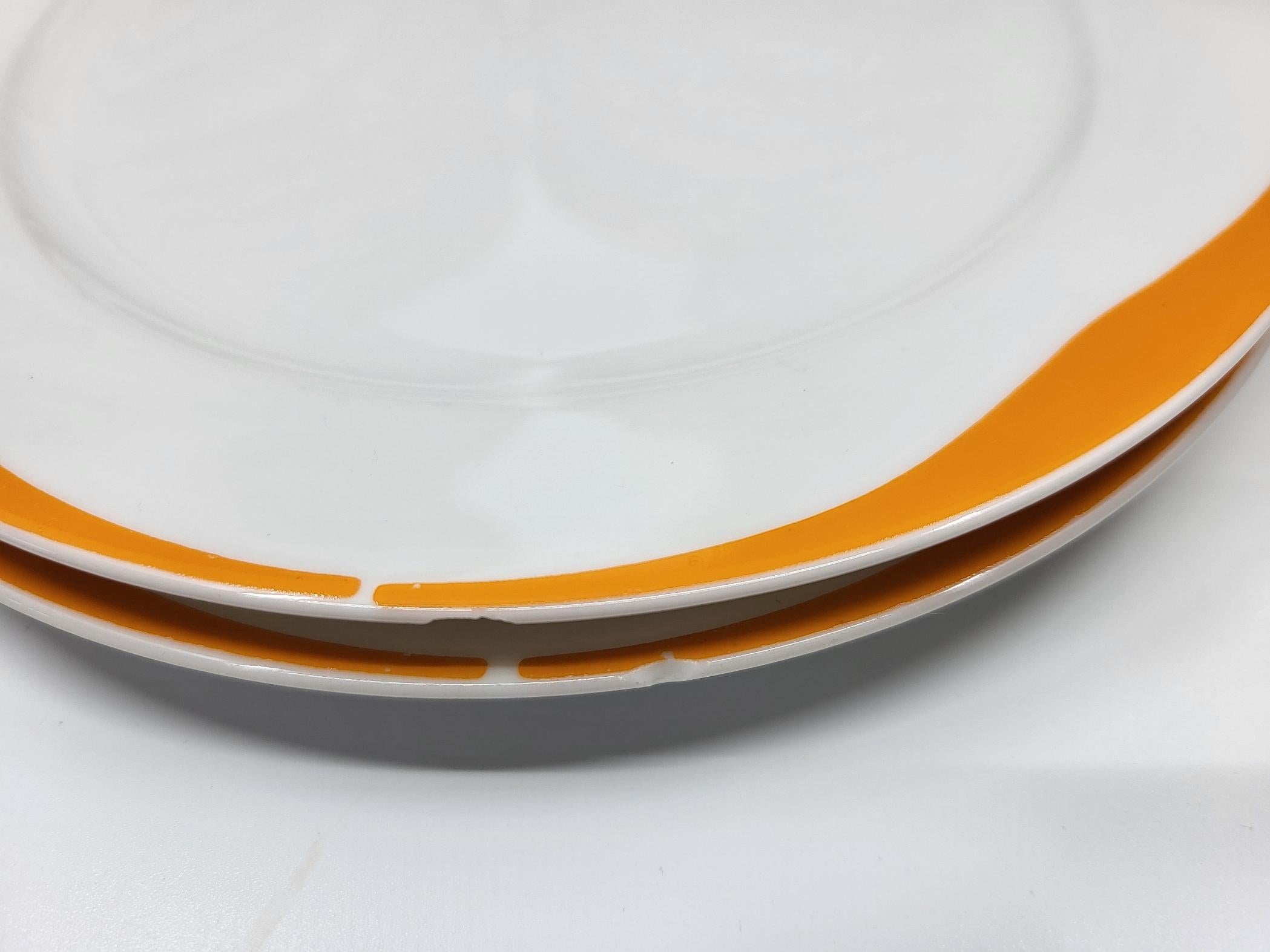 Servicio H&C Heinrich Alemania en porcelana blanca y naranja Alemania 1970 (73p) en venta 2