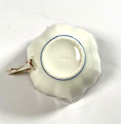 Service of 5 Fischer and Mieg Porcelain Cups and Saucers - Circa 1850