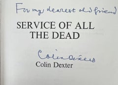 Service of All the Dead by Colin Dexter – FIRST EDITION, Inscribed