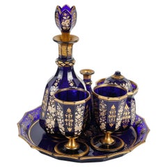 Service, "Tête à Tête" in 19th Century Bohemian Crystal, Napoleon III Period.