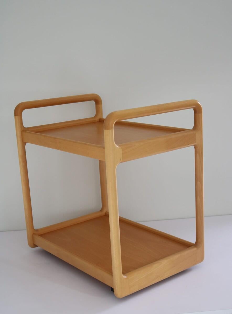 Beech Service trolley by Poul Cadovius for Cado, Denmark, 1970's