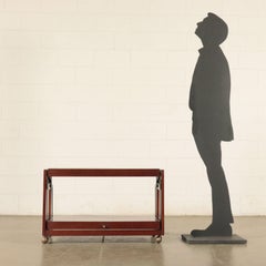 Service Trolley, Rosewood Veneer, Italy, 1960s