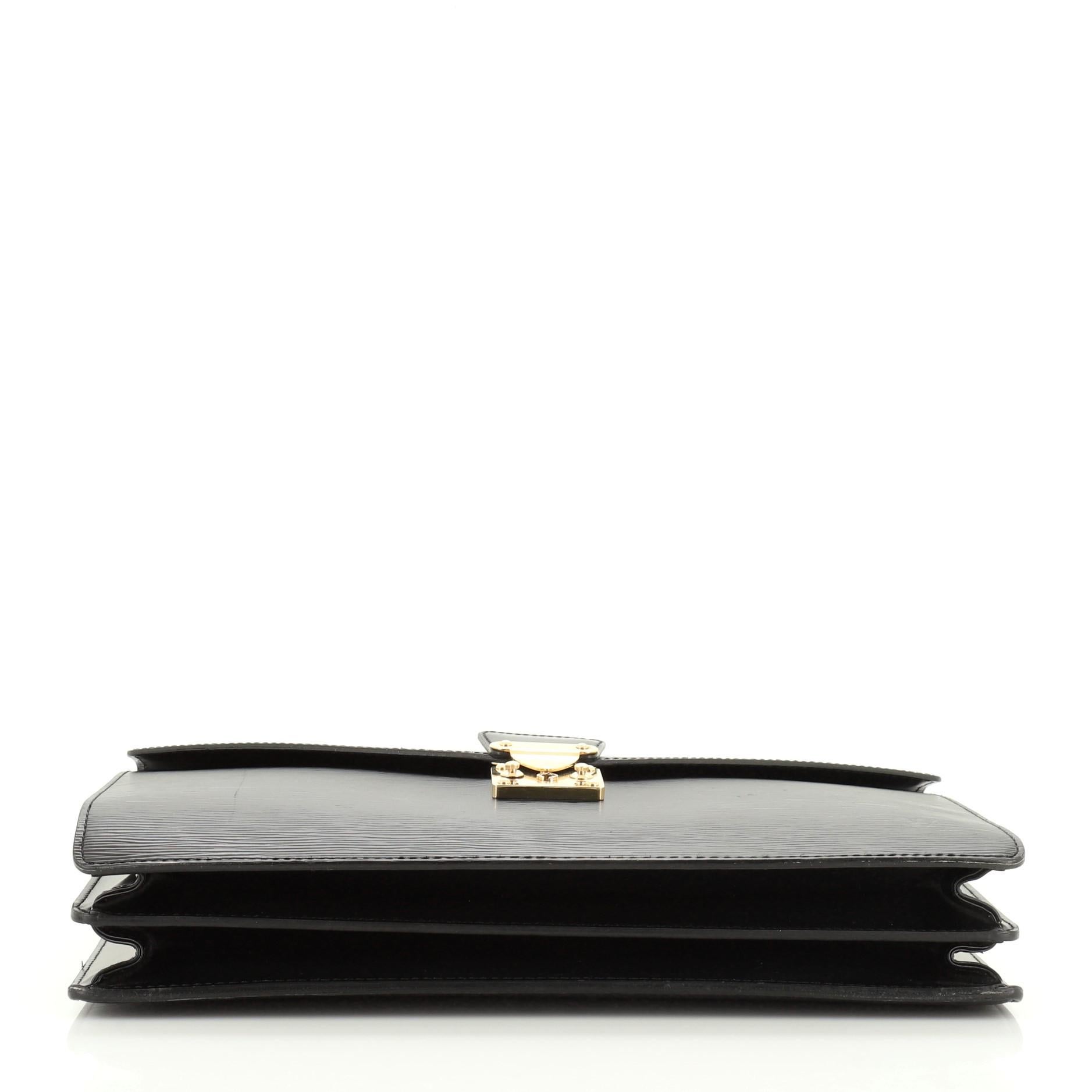 Serviette Ambassadeur Handbag Epi Leather In Good Condition In NY, NY